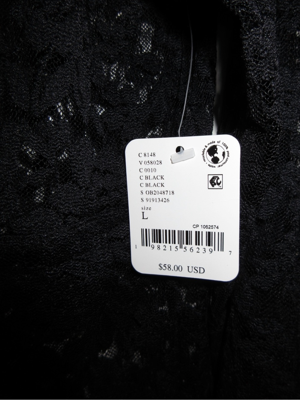 Free People Black Lace Women's Top